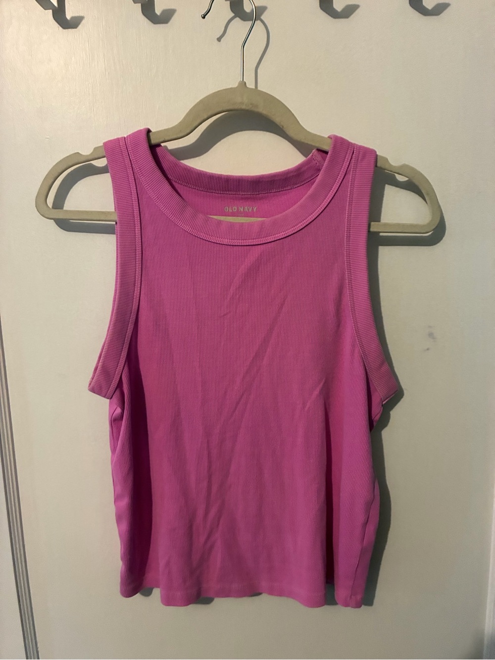 Old Navy Bright Pink Ribbed Tank